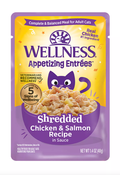 Wellness Appetizing Entrées Shredded Chicken & Salmon Recipe in Sauce Wet Cat Food