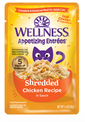Wellness Appetizing Entrées Shredded Chicken Recipe in Sauce Wet Cat Food