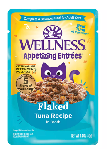 Wellness Appetizing Entrées Flaked Tuna Recipe in Broth Wet Cat Food