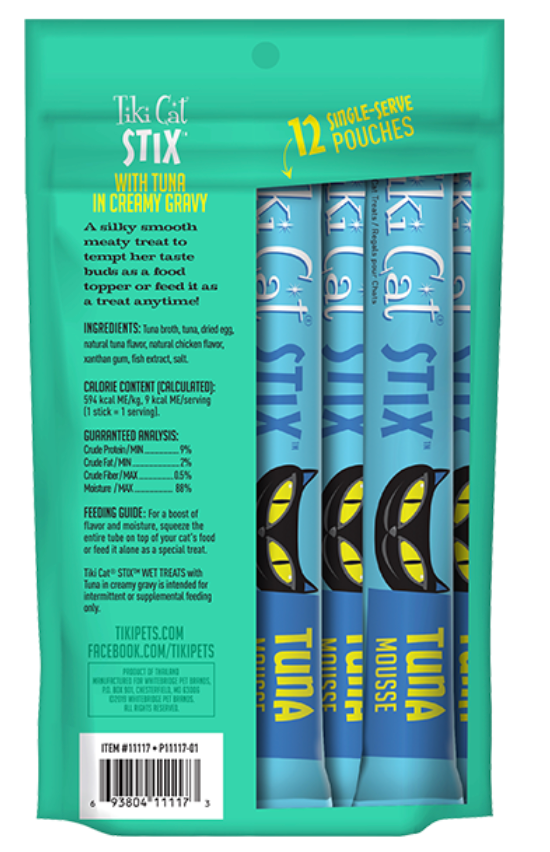 Tiki Cat Stix with Tuna in Creamy Gravy Wet Cat Treats