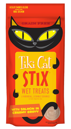 Tiki Cat STIX with Salmon in Creamy Gravy Wet Cat Treat