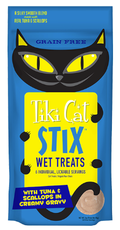 Tiki Cat STIX with Tuna & Scallops in Creamy Gravy Wet Cat Treat