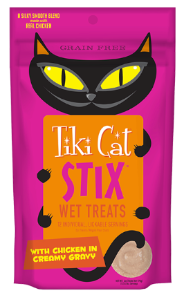 Tiki Cat STIX with Chicken in Creamy Gravy Wet Cat Treat