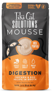 Tiki Cat Solutions Mousse Digestion Chicken & Egg Recipe in Broth Wet Cat Food