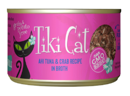 Tiki Cat Grill Ahi Tuna & Crab Recipe in Broth Wet Cat Food