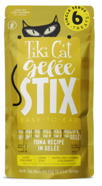 Tiki Cat Gelée Stix Tuna Recipe in Gelée Wet Cat Treat