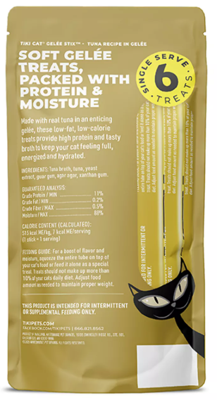 Tiki Cat Gelée Stix Tuna Recipe in Gelée Wet Cat Treat