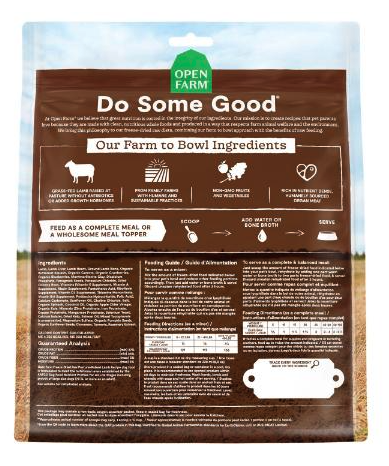 Open Farm - Pasture-Raised Lamb Freeze Dried Raw Dog Food