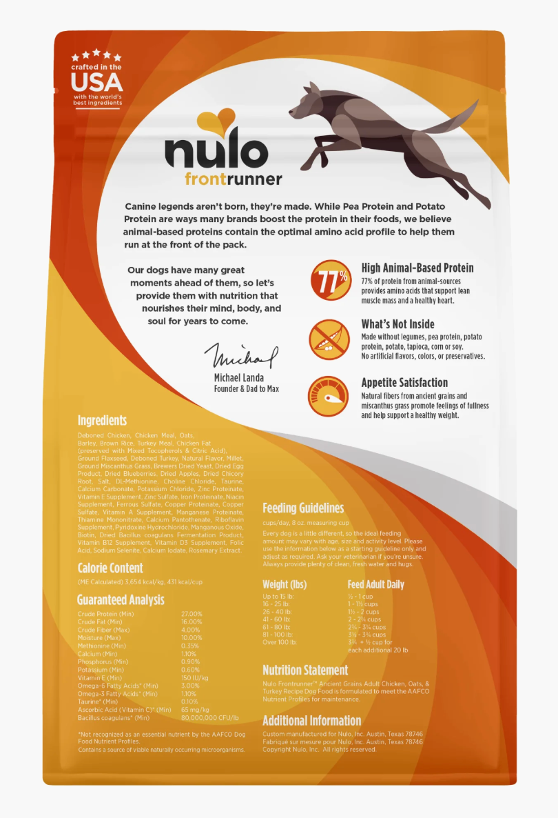 Nulo - Frontrunner Adult Dog Chicken Oats & Turkey