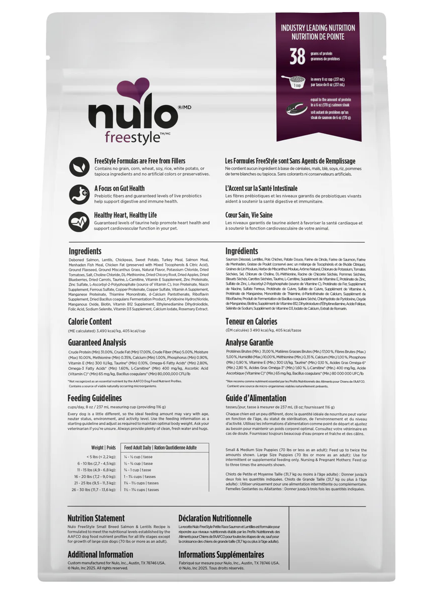Nulo - Freestyle Dog Small Breed Salmon & Lentils