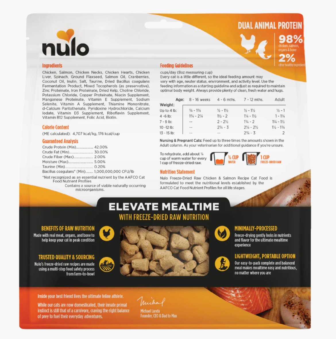 Nulo - Cat Freeze Dried Grain Free Chicken & Salmon