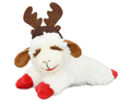 Multipet HOLIDAY Lamb Chop with Antlers Red Plaid Dog Toy