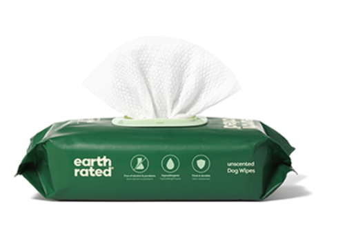 Earth Rated - Certified Compostable Grooming Wipes Unscented