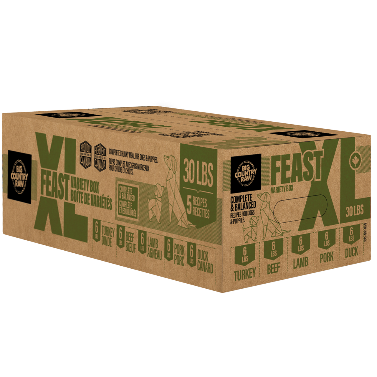 Big Country XL Feast - 6 x Duck , 6 x Beef, 6 x Pork, 6 x Lamb, 6 x Turkey