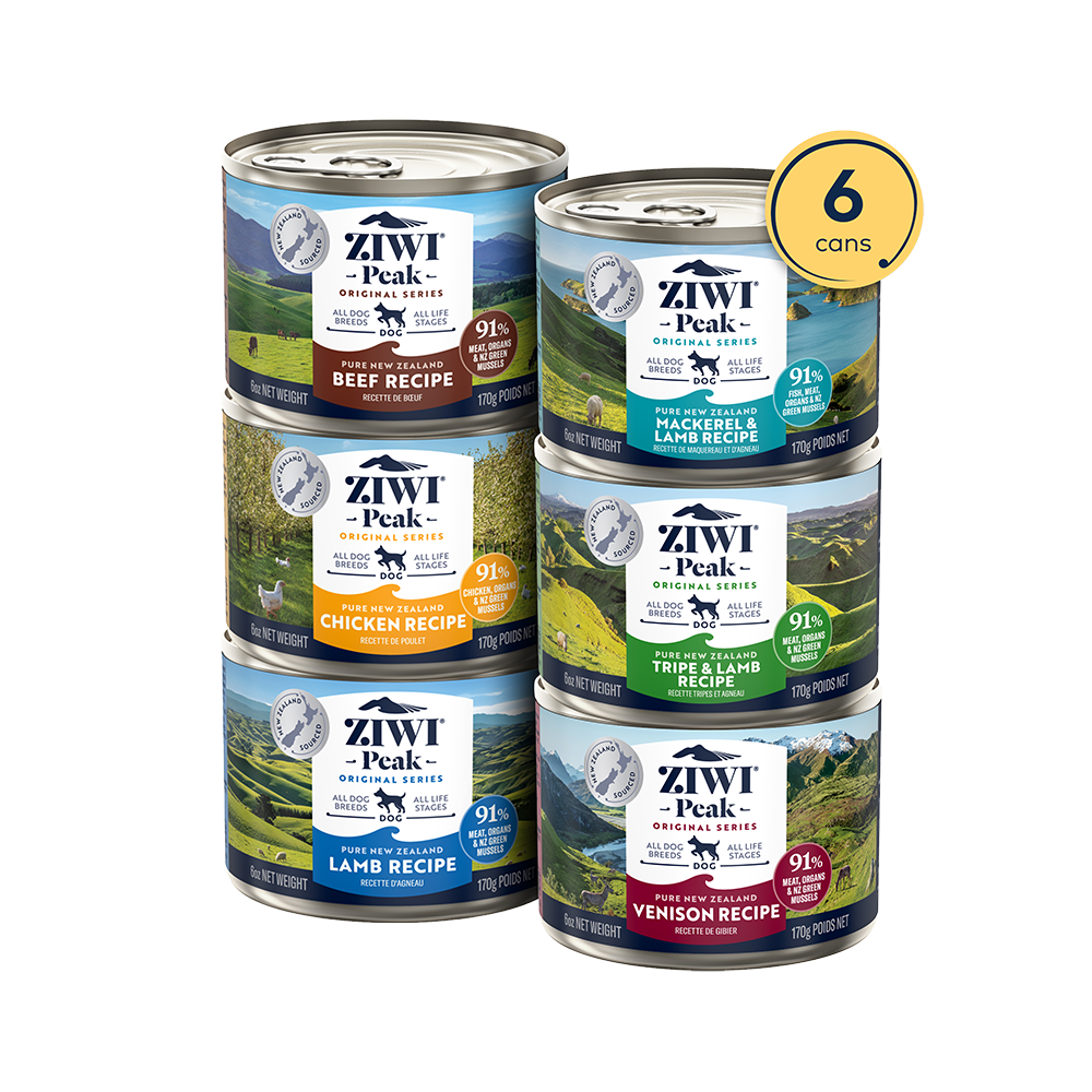 ZIWI Variety Pack (Bf, Ckn, L, M & L,T & L, V) Dog Wet Food