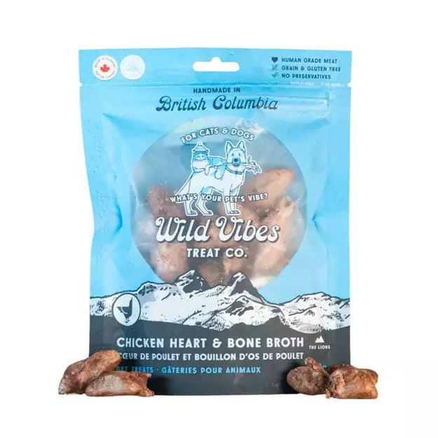 Wild Vibes Chicken Heart & Bone Broth Treats