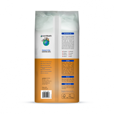 Earthbath - Oatmeal & Aloe Grooming Wipes Vanilla & Almond (100 ct)