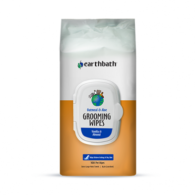 Earthbath - Oatmeal & Aloe Grooming Wipes Vanilla & Almond (100 ct)