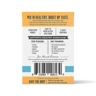 The Honest Kitchen Pumpkin POUR OVERS Turkey & Pumpkin Stew Dog Food Topper 5.5oz