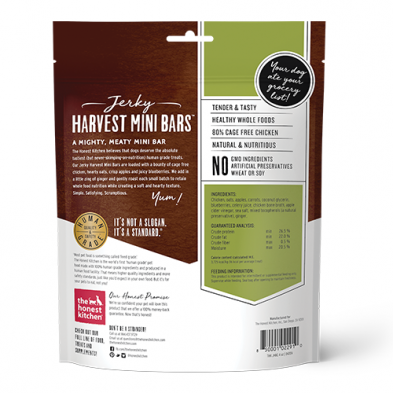 The Honest Kitchen - Jerky Harvest Mini Bars Chicken Recipe with Apples & Blueberries