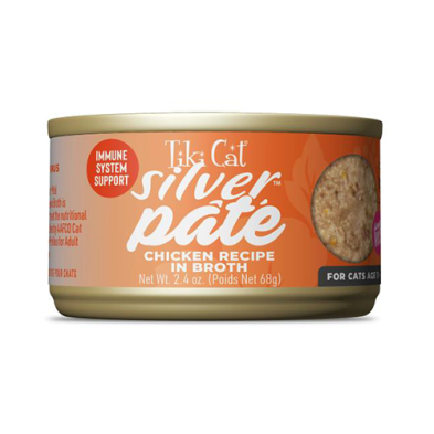 Tiki Cat Silver Pâté Chicken Recipe in Broth Wet Cat Food