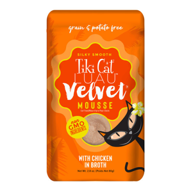 Tiki Cat Luau Velvet Mousse with Chicken in Broth Wet Cat Food