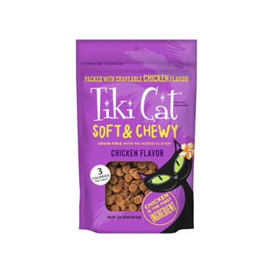 Tiki Cat Soft & Chewy Grain Free Chicken Flavor Cat Treats