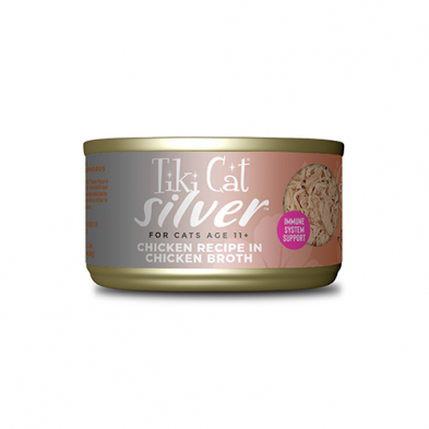 Tiki Cat Silver Chicken Recipe in Chicken Broth Wet Cat Food