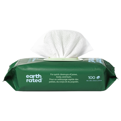 Earth Rated - Certified Compostable Grooming Wipes White Tea & Basil