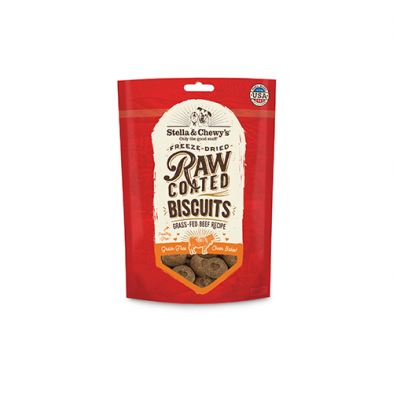 Stella & Chewy's Raw Coated Biscuits Grass-Fed Beef Recipe Dog Treats