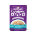 Stella & Chewy's Carnivore Cravings Savory Shreds Grain Free Wild-Caught Salmon, Tuna & Mackerel Recipe in Tasty Broth Wet Cat Food