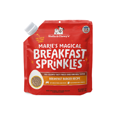 Stella & Chewy's - Marie's Magical Breakfast Sprinkles Breakfast Burger Recipe Freeze-Dried Raw Meal Topper for Dogs