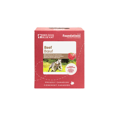 RED DOG BLUE KAT Foundations Raw Beef Recipe Frozen Dog Food 4 x 0.25 lb