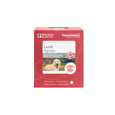 RED DOG BLUE KAT Foundations Raw Lamb Recipe Frozen Dog Food 4 x 0.25 lb