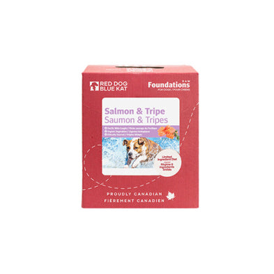 RED DOG BLUE KAT Foundations Raw Salmon & Tripe Recipe Frozen Dog Food 4 x 0.25 lb