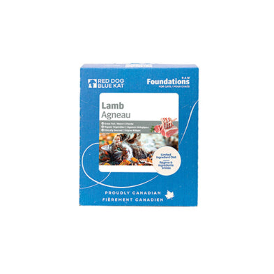 RED DOG BLUE KAT Foundations Raw Lamb Recipe Frozen Cat Food 4 x 0.25 lb
