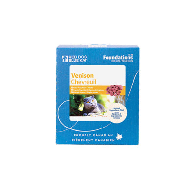 RED DOG BLUE KAT Foundations Raw Venison Recipe Frozen Cat Food 4 x 0.25 lb