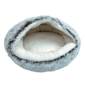 Goo-eez - Hooded Plush Pet Bed Grey