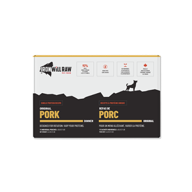 Iron Will Raw Original Pork Frozen Dog Food 12lb
