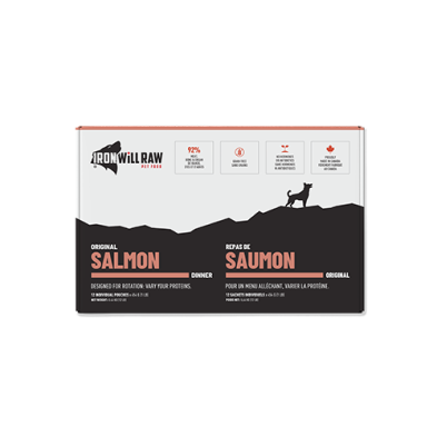 Iron Will Raw Original Salmon Frozen Dog Food 12lb