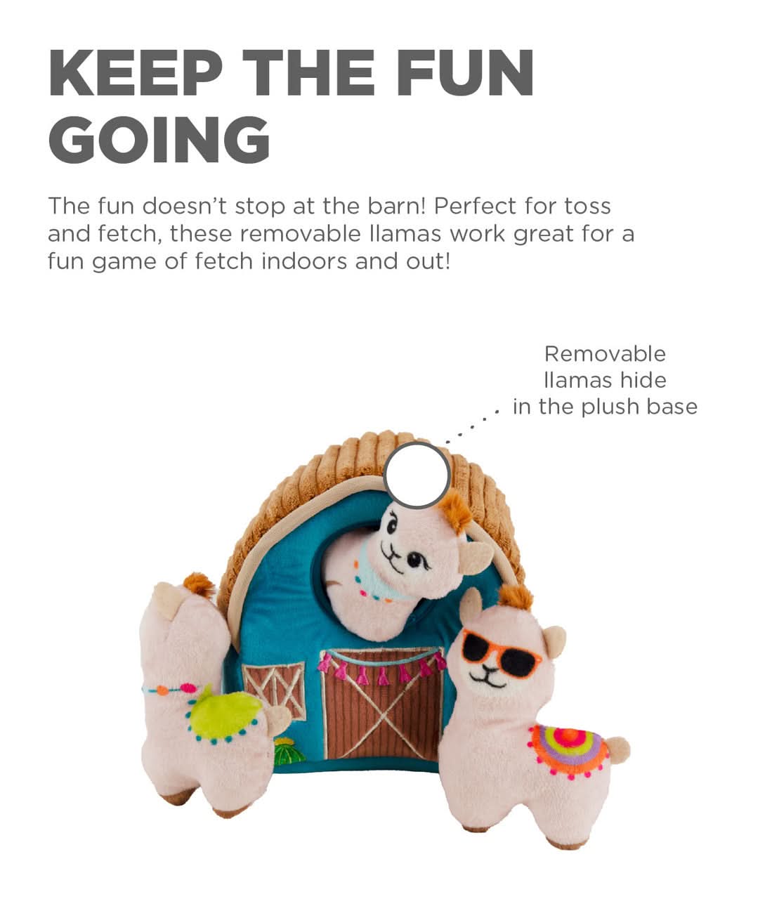 Outward Hound Hide A Llama Plush Puzzle Dog Toy