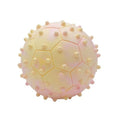 Bud'Z - Floating Rubber Dog Toy Pink And Yellow Pentagon Ball With Spike Dog