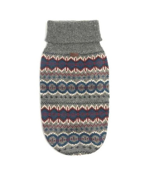 Barbour Sweater Case Fair Isle Gray