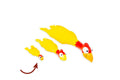Bud'Z Latex Chicken Squeaker Yellow Dog