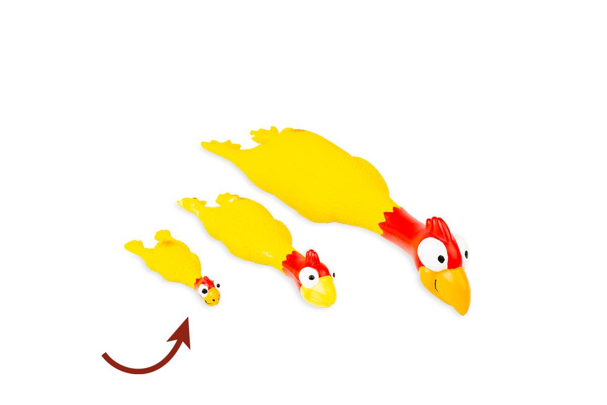 Bud'Z Latex Chicken Squeaker Yellow Dog