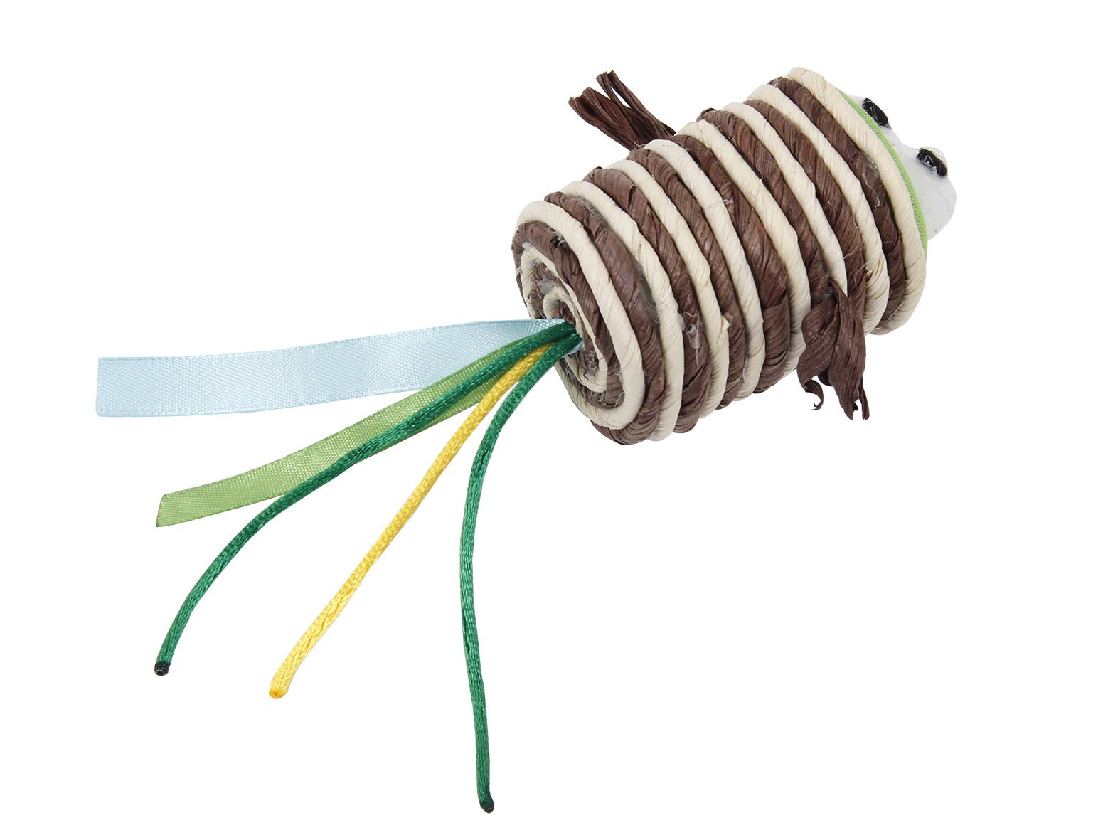 Bud'Z Weaving Rope Roll With Eyes Cat