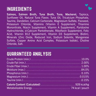 Stella & Chewy's Carnivore Cravings Savory Shreds Grain Free Wild-Caught Salmon, Tuna & Mackerel Recipe in Tasty Broth Wet Cat Food