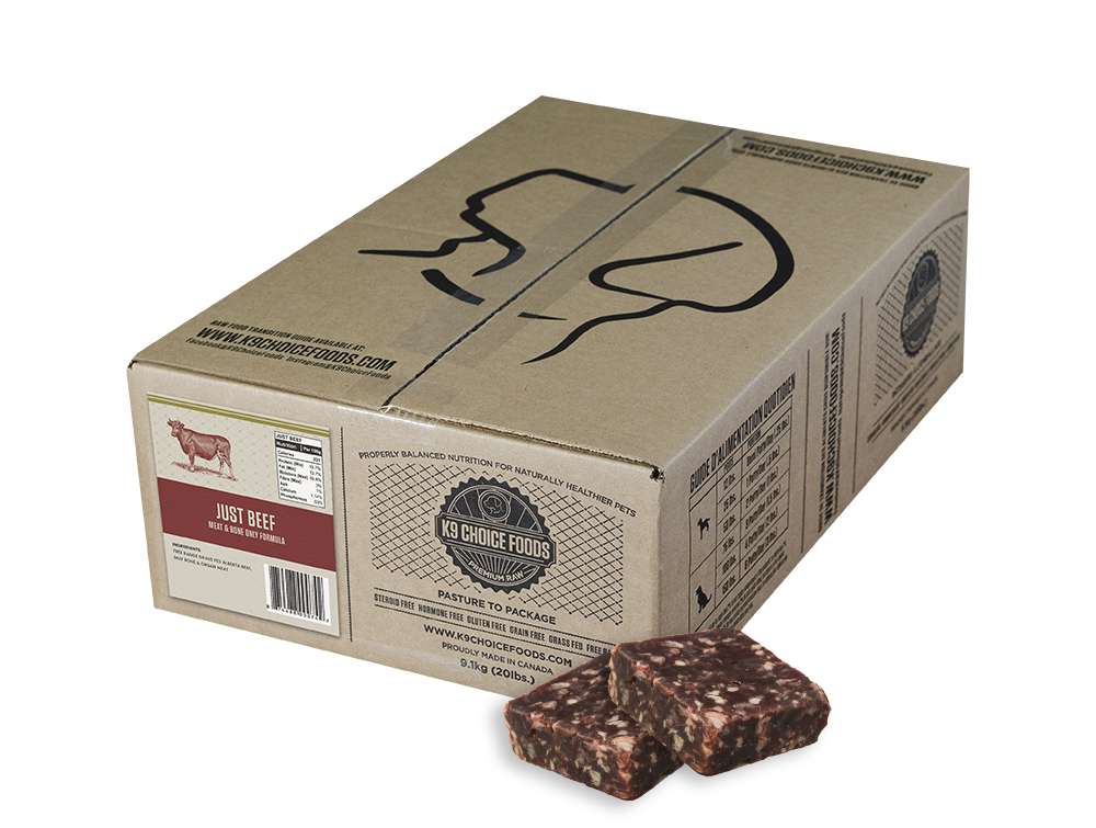 K9 Choice Foods - Just Beef Frozen Dog Food | Pet Planet Toronto