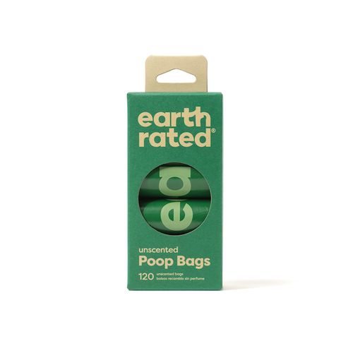 Earth Rated - Poop Bags 120 Bags - Unscented