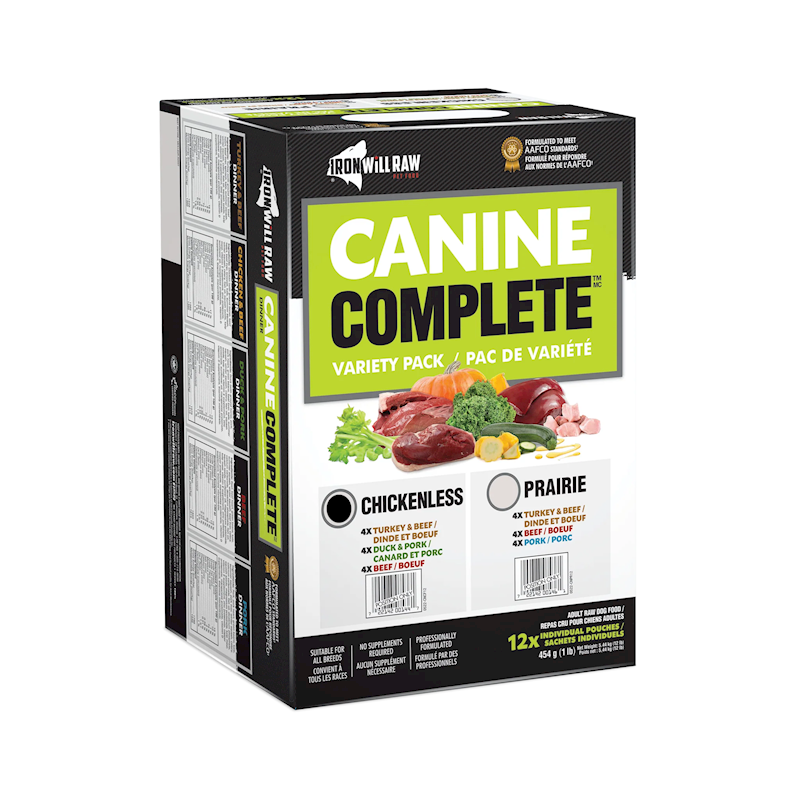 Iron Will Raw Dog Complete Chickenless Variety Pack 12/